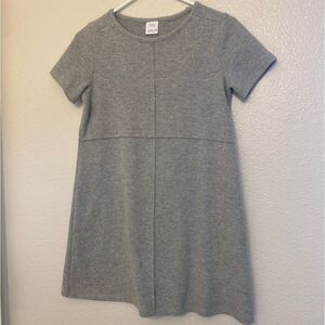 Zara Girls Short Sleeve Soft Touch Sweater Dress In Cloud gray cozy ribbed 11-12